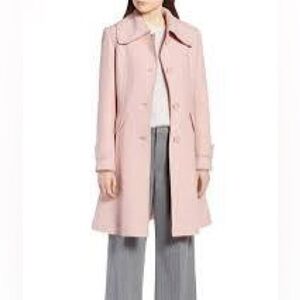 Halogen Boiled Wool Coat Women's  Large Blush NWT